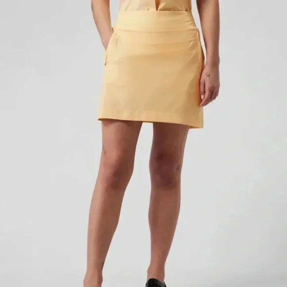 Athleta Brooklyn skirt/skort built  in shorts lunaria canary yellow | 2 NWOT